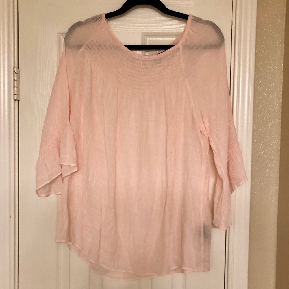 Pink Linen Blouse